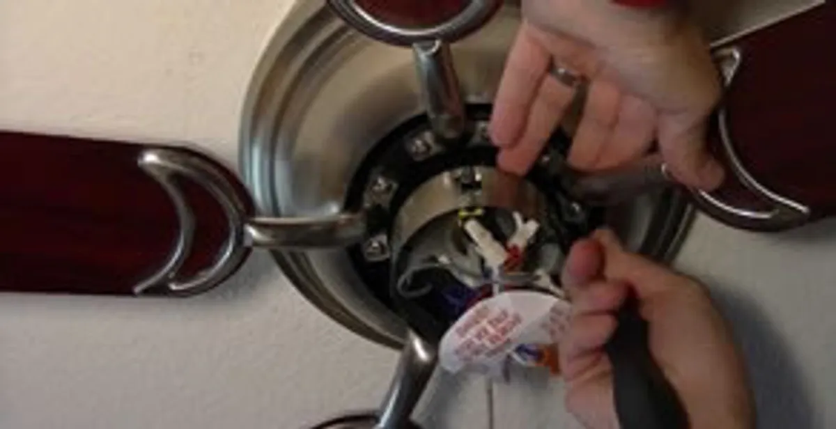 Ceiling fan installation with electrical wiring and mounting by professional electrician in Chicago, IL