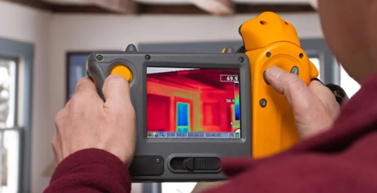 home energy audit service capturing thermal readings to analyze insulation and electrical efficiency in Chicago, IL