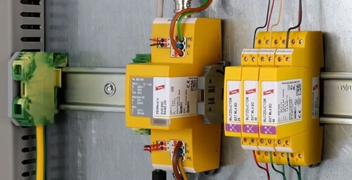 lightning surge protection system with surge suppressors installed by electrical service professionals in Chicago, IL