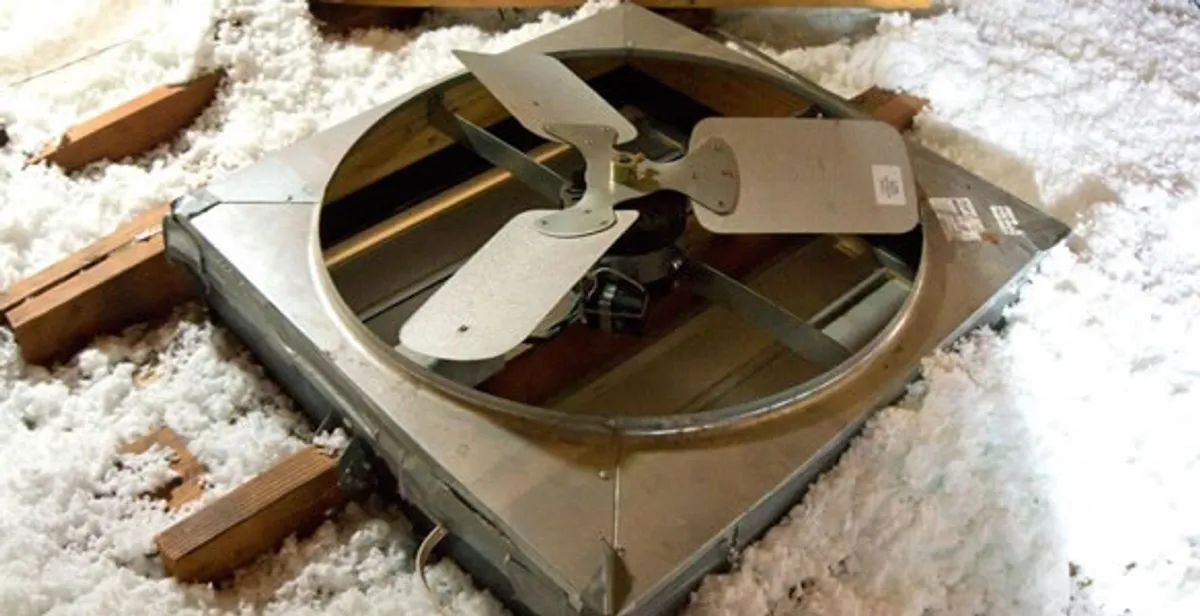 whole house fan installation services with attic-mounted ventilation unit in Chicago, IL